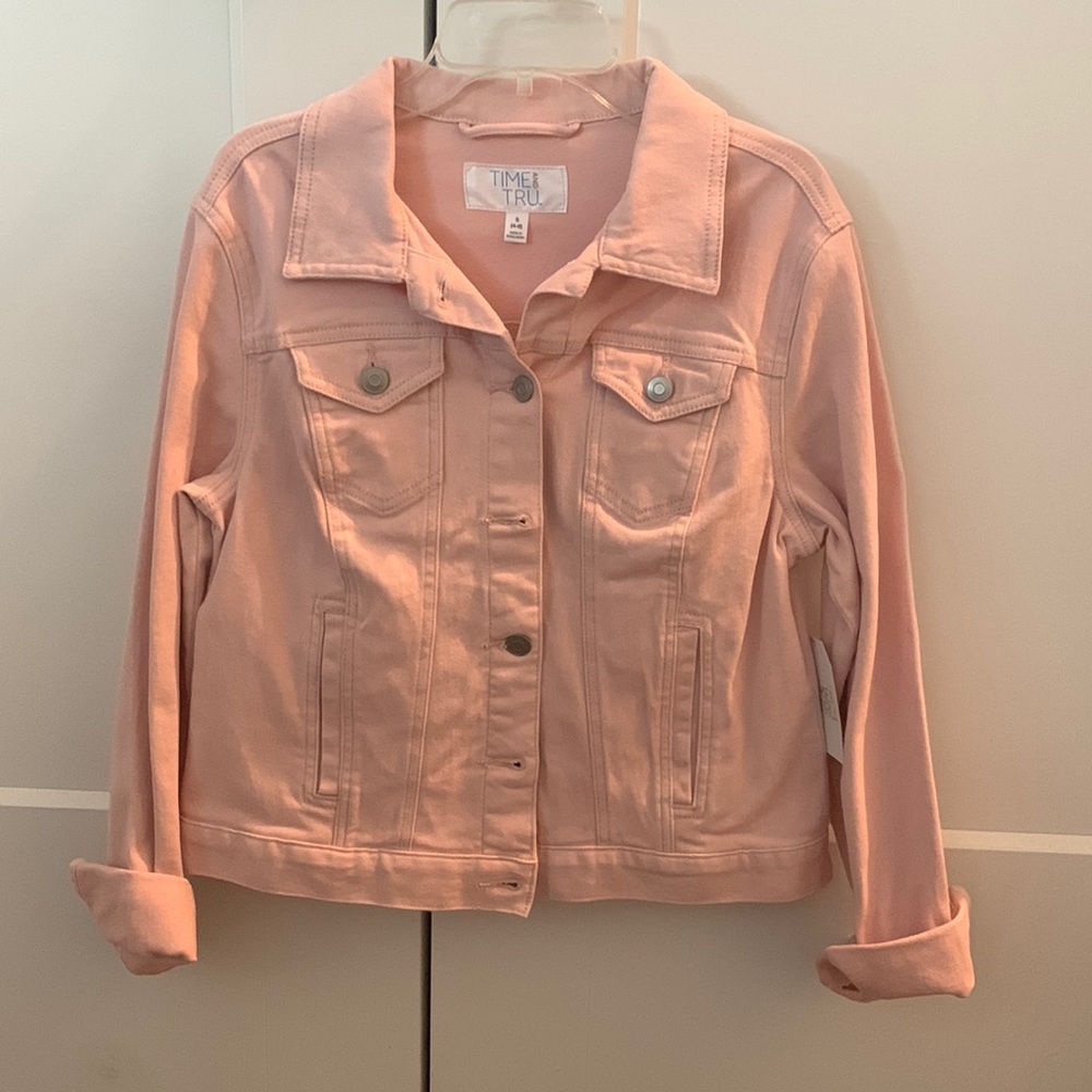 Time and Tru Pink Denim Jacket NWT